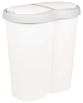 Zdjęcie produktu dla VidaXL Kosz na śmieci, biały, 48 x 30 x 51 cm, wykonany z polipropylenu (PP)