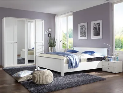 Produktbild von Schlafzimmer Set 3-teilig CROPANI-43 mit Bett 100x200 in weiß