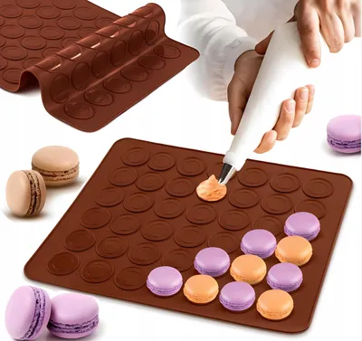 Produktbild von Eurobatt Silikon Backmatte für 30 Makronen Kekse
