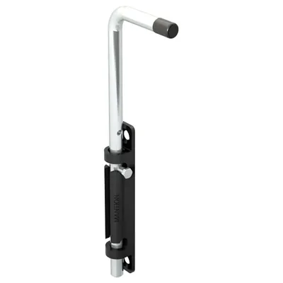 Produktbild von Riegel für Schiebetore, verstärkt, auf schmaler 2-Loch Anschraubplatte 23 mm, Höhe 300 mm, Durchmesser 14 mm, Tore bis 80 kg