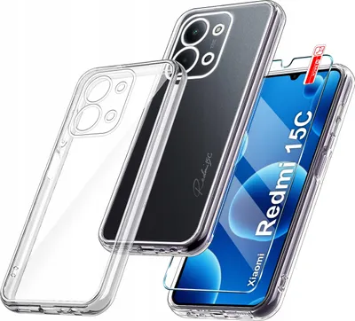 Zdjęcie produktu dla Etui Bezbarwne do Xiaomi Redmi 15C WZMACNIANE CLEAR CASE 2MM + Szkło 9H