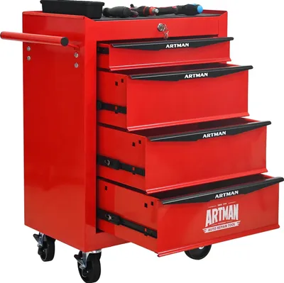 Image de Armoire à outils, 4 tiroirs, mécanisme de verrouillage, A