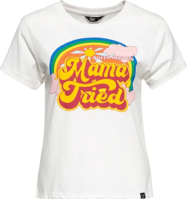 Produktbild von Queen Kerosin Mama Damen T-Shirt, weiß, XS