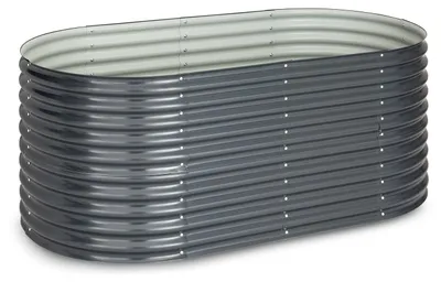 Obrázok produktu pre Blumfeldt vyvýšený záhon, voľne stojaci, kovový, 200 x 80 x 100 cm, sivý