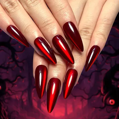 Produktbild von Press on Nails Halloween 30 Stück Acryl Full Cover Kunstnägel mit Kleber