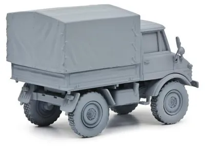 Productafbeelding van Schuco 450314900 - Unimog 406 met laadbak, 1:43 - Modelauto