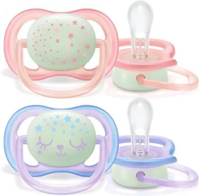 Obrázok produktu pre Philips AVENT SCF376/12, Ultra mäkký cumlík, Ortodontické, Silikón, Chlapec / dievča, Je možné umývať v umývačke