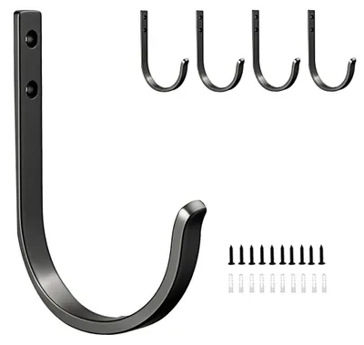 5er-Set schwarze Wandhaken aus Metall, für Akustikpaneele