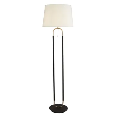 Immagine prodotto di Piantana Contemporaneo Jazz Acciaio Nero Tessuto Argento 1 Luce E27