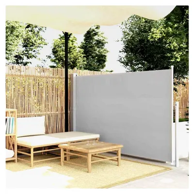 Produktbild von Ausziehbare Seitenmarkise 140x300 cm Grau für Balkon und Terrasse