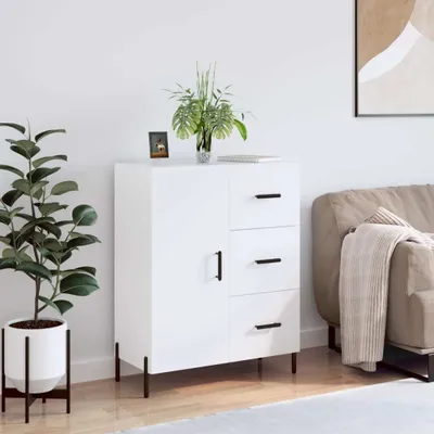 Obrázek produktu pro vidaXL Příborník vysoký lesk bílý 69,5x34x90 cm Dřevěný materiál