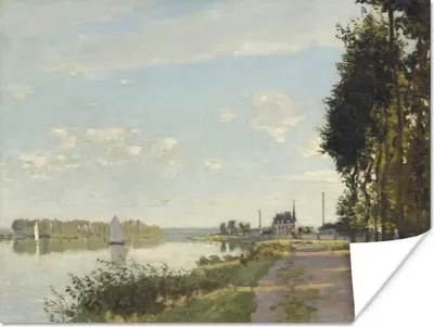 Produktbild von MuchoWow® Poster Uferpromenade in Argenteuil - Gemälde von Claude Monet 160x120 cm - Foto Plakat