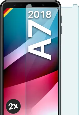 Produktbild von SCHUTZFOLIE FÜR SAMSUNG GALAXY A7 (2018) - ECHTGLAS, Stückzahl:2er Set