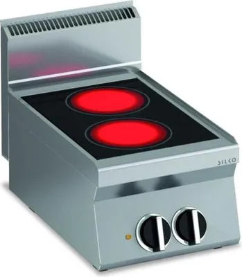 Immagine prodotto di Piano cottura elettrico in vetroVetroceramica KBS con 2 zone di cottura, da tavolo, pronto all'uso, 400V