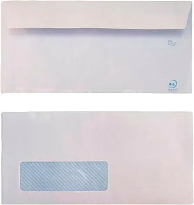 Image de Enveloppes Yosan 500 pièces blanc 11,5 x 22,5 cm