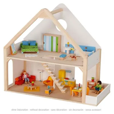 Immagine prodotto di goki 51523 Casa delle bambole a 2 piani 74 x 33,5 x 66 cm, legno