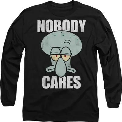 Obrázek produktu pro SpongeBob SquarePants - Tričko "Nobody Cares Meme" pro muže/dámy Uni TV10727 (L) (Black)