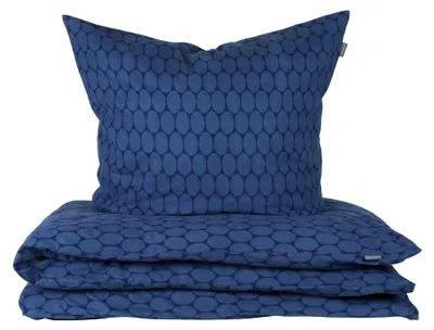 Produktbild von SCHIESSER Bettwäscheset Drops | Grafikprint | Feinbiber | 2-teilig | 100% Baumwolle | Kuschelweich | YKK-Reißverschluss | 135x200 cm + 80x80 cm | Dunkelblau