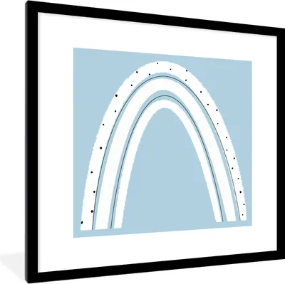 Produktbild von MuchoWow® Gerahmtes Poster Regenbogen - Abstrakt - Pastell 40x40 cm - Poster mit Schwarzem Bilderrahmen Wandposter Rahmen Foto Bilder - Poster - Plakat im Rahmen