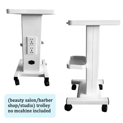 Image de Chariot de maquillage Chariot de travail Chariot de coiffure Chariot de service Métal Chariot de beauté ABS Trolley Chariot de salon pour appareils de beauté avec socle