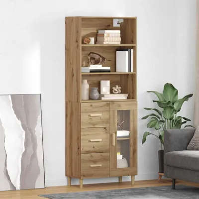 Zdjęcie produktu dla vidaXL Highboard Artisan dąb 69,5 x 34 x 180 cm Materiał drewnopochodny