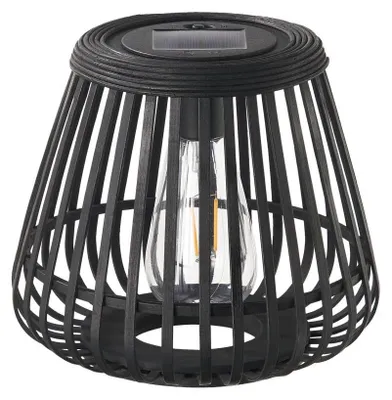Solar-Laterne Glimmer, IP44, 7lm, Schwarz, Bambus