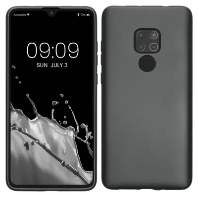 Produktbild von kwmobile Handyhülle für Huawei Mate 20 Hülle - Silikon Case metallisch schimmernd - Schutzhülle Cover - Metallic Grau