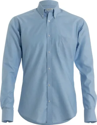 Image de Kustom Kit Chemise slim fit Oxford, manches longues, pour homme RW3897 (16 (41 cm)) (Light blue)
