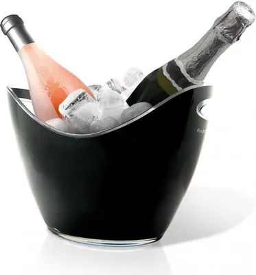 Image de Seau à glace pour 2 bouteilles - PS de haute qualité - Design élégant