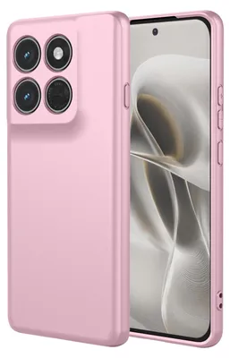 Productafbeelding van MobyDefend Hoesje - Geschikt voor Motorola Edge 70 Pro  -  Matte Siliconen Backcover - Licht Roze