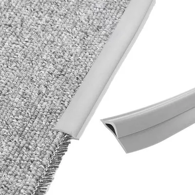 Imagen del producto de Perfil de transición autoadhesivo de PVC, color gris oscuro, 1 metro