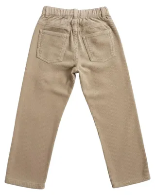 Image de Pantalon en velours côtelé beige en coton pour garçon de la marque Zara, taille 116