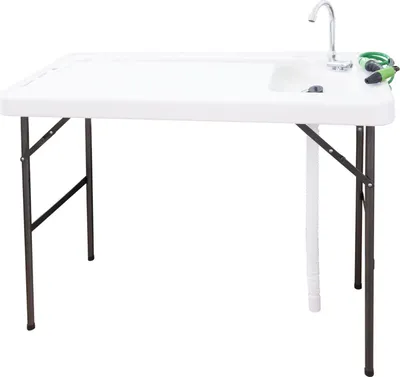 Produktbild von Klappbarer Filetiertisch, Camping Spüle mit Sprühdüse und Wasserhahn
