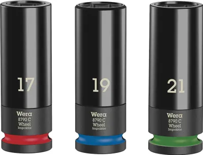 Produktbild von Kraftsteckschlüsselsatz Wheel Impaktor C Set 1 3-tlg.1/2 Zoll lang,6-kant WERA