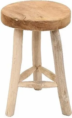 Produktbild von Hocker Sitzhocker Schemel Dreibein Teakholz 45x30cm 800659