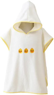 Produktbild von Ibenzoa® Kinderbadponcho aus Korallfleece mit Entenmotiv, Kapuze – weich & saugfähig, für 2–9 Jahre, 60×60–70×70 cm, hautfreundlich, pflegeleicht