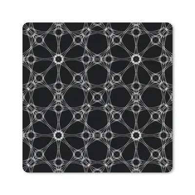 Produktbild von MuchoWow® Mauspad Mousepad Schwarz und weiß - Muster - Abstrakt 30x30 cm - Mousepads - Maus Mat - Pad - Mausunterlage - Gaming