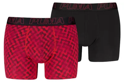 Immagine prodotto di Pantaloni da boxe da uomo PUMA, modello GRAPHICAL PRINT, confezione da 2, codice prodotto 94780402, colore: rosso, taglia: M