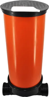 Produktbild von KG Kontrollschacht DN 400/2 x Anschlüße 160 Höhe 1m Revisionsschacht Abwasserschacht Schacht Rohr, Deckel, Komplett SET mit Gleitpaste 250g
