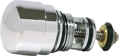 A disassembled plumbing valve component shown against a white background.
