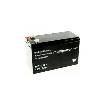 Produktbild von 1 x Multipower Blei Akku MP1236H Pb 12V / 9Ah Hochstrom | UP-VW1245P1 | 12FGH36