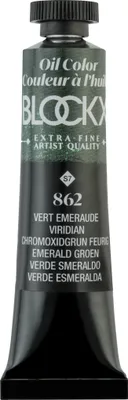 Produktbild von Blockx 3x Ölfarbe, Chromoxidgrün feurig, Tube 20ml - Smaragdgrün| 212862BXC