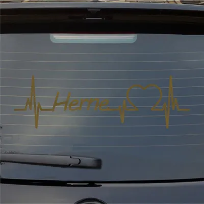 Produktbild von Heckscheibenaufkleber Herne Herzschlag Puls Stadt Liebe 55x17 cm Gold Auto Aufkleber Sticker