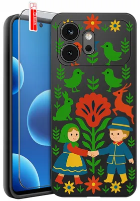Productafbeelding van Beschermhoezen voor de Honor 600 – Designs | Mat siliconen hoesje + 9H glas
