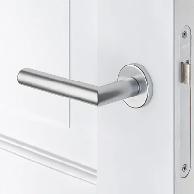 Produktbild von AXA Türbeschlagset für Innentüren - Klickfeder, Türgriff aus Aluminium, Türgriff mit runder Rosette