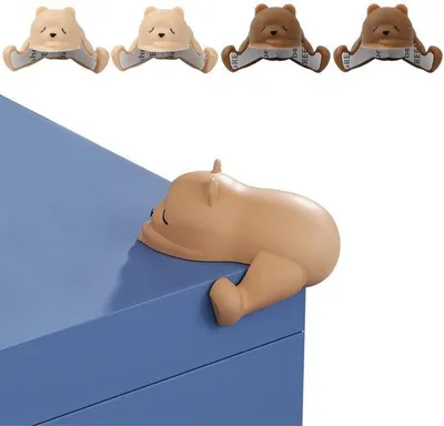 Produktbild von Unyqoos® 4er-Set bunte Eckenschützer aus weichem Silikon – Kantenschutz für Tische & Möbel, Kindersicherung, Weiß/Aprikose/Rosa/Kaffee