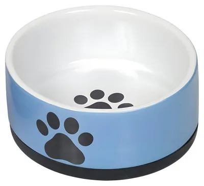Produktbild von Nobby Keramik Napf Paw blau, Maße: Ø 17 x 8 cm