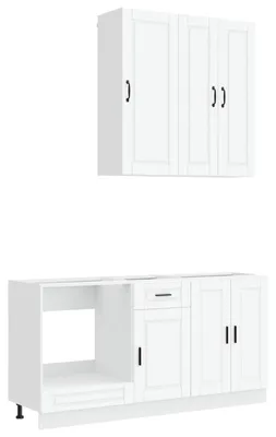 Productafbeelding van vidaXL Keukenelement PORTO, 5 stuks, wit, houtvezel