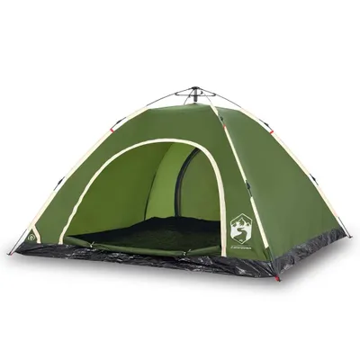 Image de vidaXL Tente de camping 5 personnes Vert Quick Release