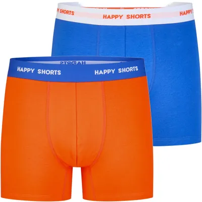 Produktbild von Happy Shorts Herren Boxer Jersey 2-Pack blue-red - Größe L